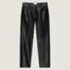 Pantaloni a gamba dritta in pelle