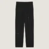 Pantaloni con zip multipla in crêpe di lana