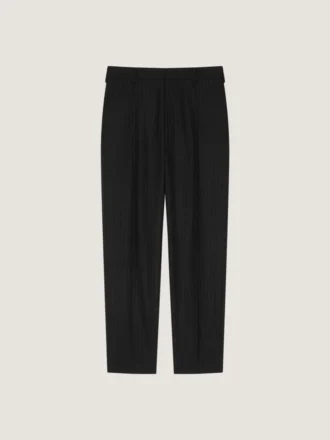 Pantaloni in lana a righe sottili dal taglio morbido Pantaloni in lana a righe sottili dal taglio morbido