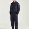Giacca aviator in materiali misti Giacca aviator in materiali misti