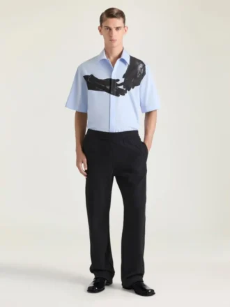 Pantaloni jogger con cuciture couture in pile ricamato Givenchy Paris Pantaloni jogger con cuciture couture in pile ricamato Givenchy Paris