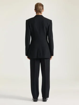 Pantaloni sartoriali a doppia piega in twill di lana Pantaloni sartoriali a doppia piega in twill di lana