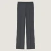 Pantaloni sartoriali a gamba dritta in flanella