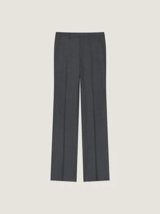 Pantaloni sartoriali a gamba dritta in flanella