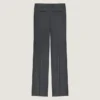 Pantaloni sartoriali a gamba dritta in flanella