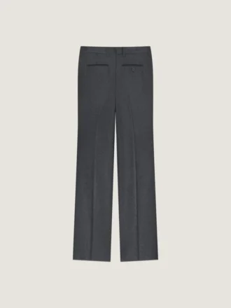 Pantaloni sartoriali a gamba dritta in flanella