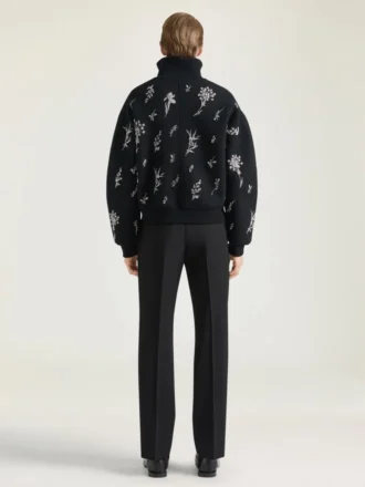Pantaloni sartoriali a gamba dritta in lana e mohair