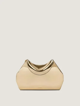 Pochette Facet in pelle effetto specchio