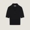 Polo corta in maglia effetto seconda pelle Polo corta in maglia effetto seconda pelle
