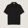 Polo in cotone con dettagli in gros-grain