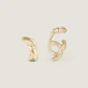 Set composto da orecchino a maglia e ear cuff in metallo Set composto da orecchino a maglia e ear cuff in metallo