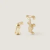 Set composto da orecchino a maglia e ear cuff in metallo Set composto da orecchino a maglia e ear cuff in metallo