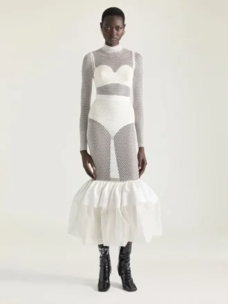 Top a reggiseno a cono in jersey