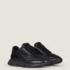 Sneakers in pelle lucida imbottita