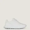 Sneakers in pelle lucida imbottita
