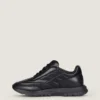 Sneakers in pelle lucida imbottita