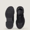 Sneakers in pelle lucida imbottita