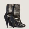 Stivaletti Cage in pelle con borchie Stivaletti Cage in pelle con borchie