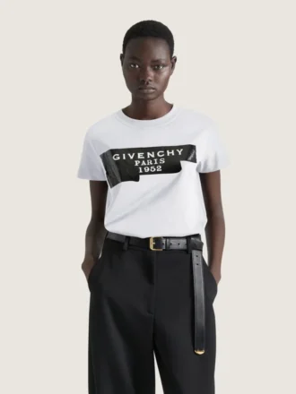 T-shirt in cotone con stampa Givenchy Tape