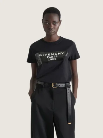 T-shirt in cotone con stampa Givenchy Tape