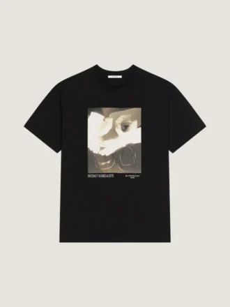 T-shirt in cotone con stampa surrealista