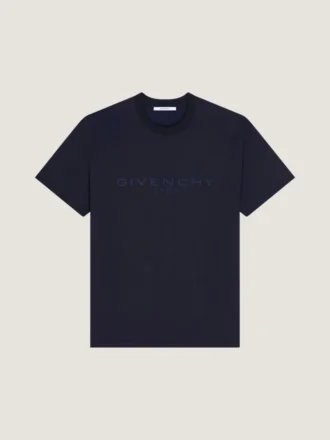 T-shirt in cotone e seta con jacquard Givenchy Paris