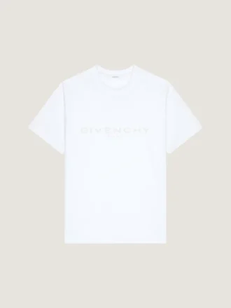 T-shirt in cotone e seta con jacquard Givenchy Paris