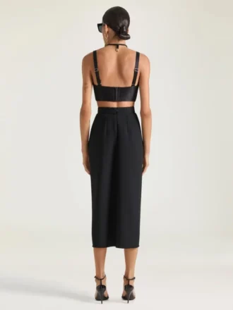 Top a reggiseno in raso