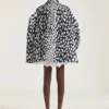 Trench corto Cocoon in cotone con stampa animalier