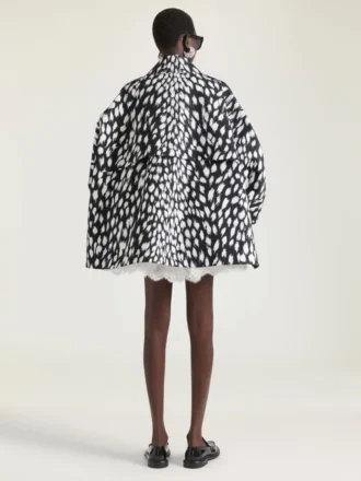 Trench corto Cocoon in cotone con stampa animalier
