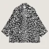 Trench corto Cocoon in cotone con stampa animalier