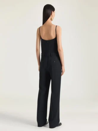 Tuta a fessura in crêpe cady