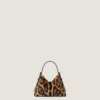 Voyou Bag in pelle effetto pony con motivo leopardo