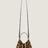 Voyou Bag in pelle effetto pony con motivo leopardo