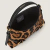 Voyou Bag in pelle effetto pony con motivo leopardo