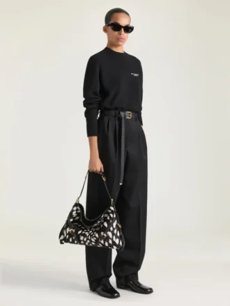 Voyou Bag media in pelle effetto cavallino con stampa animalier