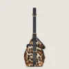 Voyou Bag media in pelle effetto pony con motivo leopardo