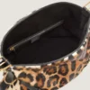 Voyou Bag media in pelle effetto pony con motivo leopardo