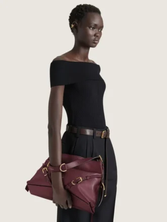 Voyou Bag media in pelle lucida