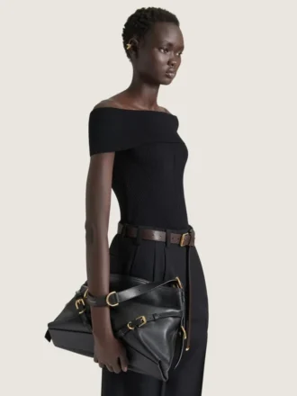 Voyou Bag media in pelle lucida