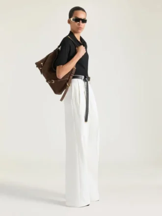 Voyou Bag media in pelle scamosciata